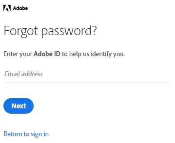 Popup asking Forgot password? with a field for your email