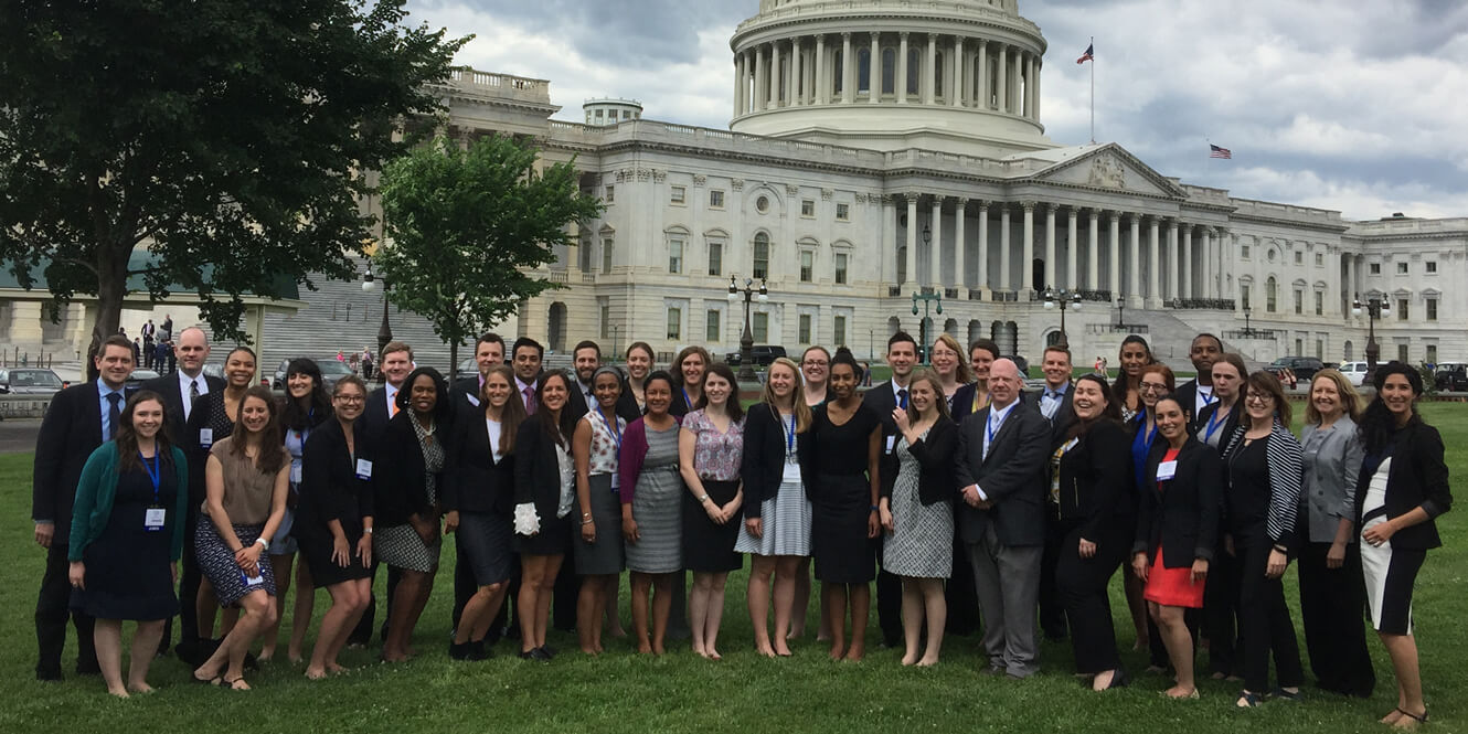 AMS Summer Policy Colloquium participants standing in front of the U.S. Capitol Building