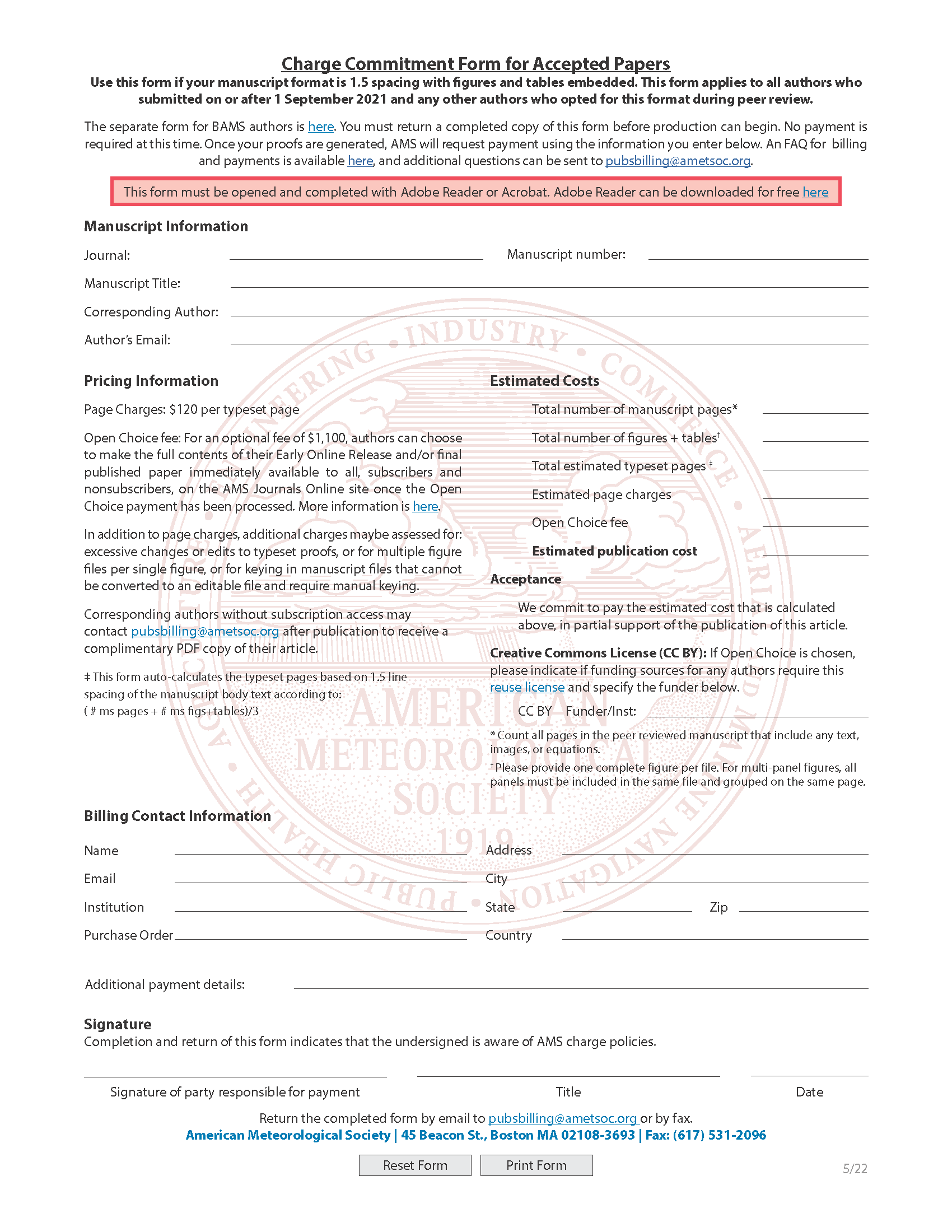 Download the Page Charge Form as a PDF