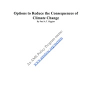Options to Reduce the Consequences of Climate Change