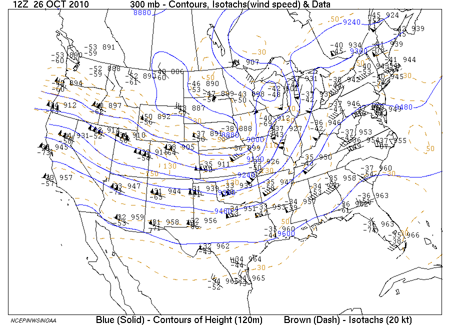 500 Mb Contours Isotherms Data
