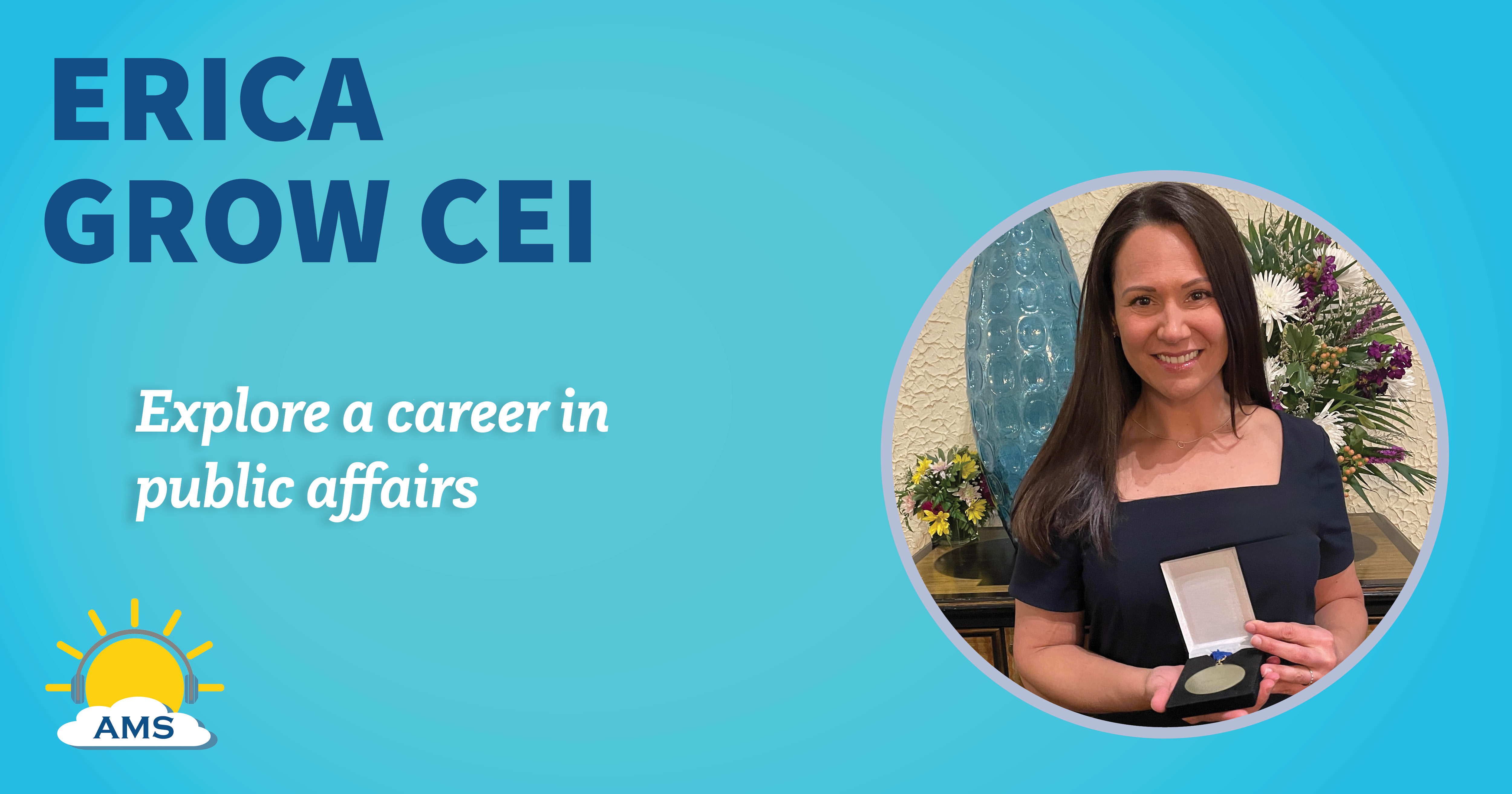 Erica Grow Cei podcast graphic;