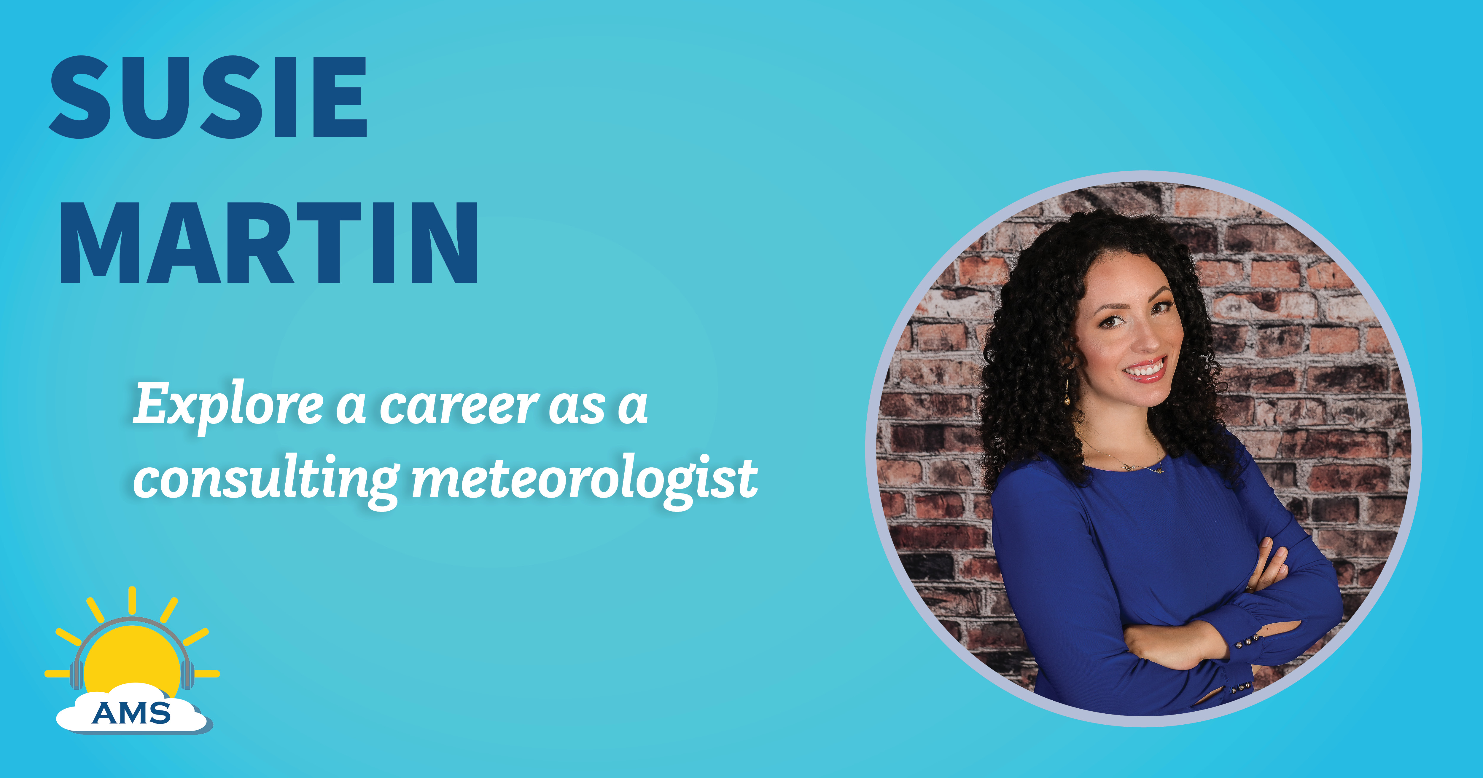 Susie Martin podcast graphic;